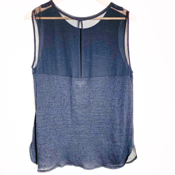 Madewell linen sheer tank- black - Picture 2 of 3
